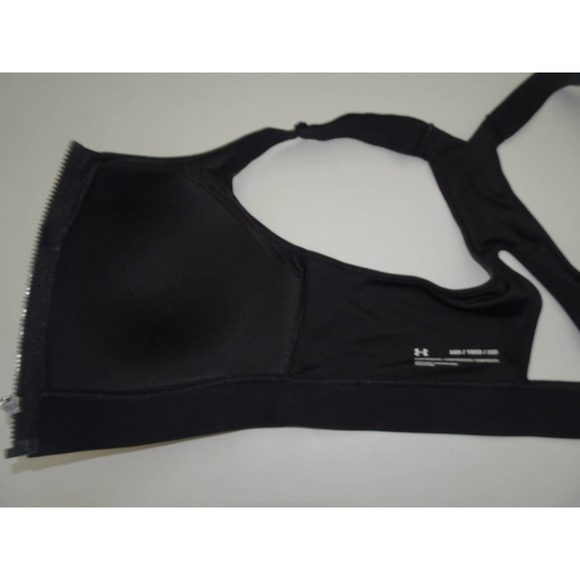 Under Armour Black Sports Bra Front Zipper, 38D - Picture 5 of 7
